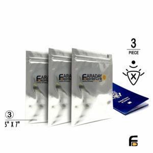 3pc 5x7 Cellphone ESD/EMP 7.0mil Faraday Bags