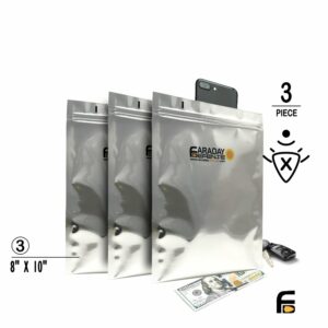 3pc 8x10 Notebook ESD/EMP 7.0mil Faraday Bags