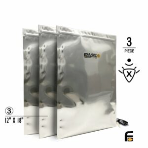3pc 12x18 X-Large Laptop ESD/EMP 7.0mil Faraday Bags