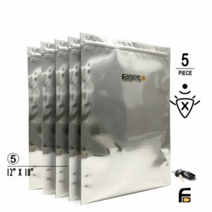 5pc 12x18 X-Large Laptop ESD/EMP 7.0mil Faraday Bags