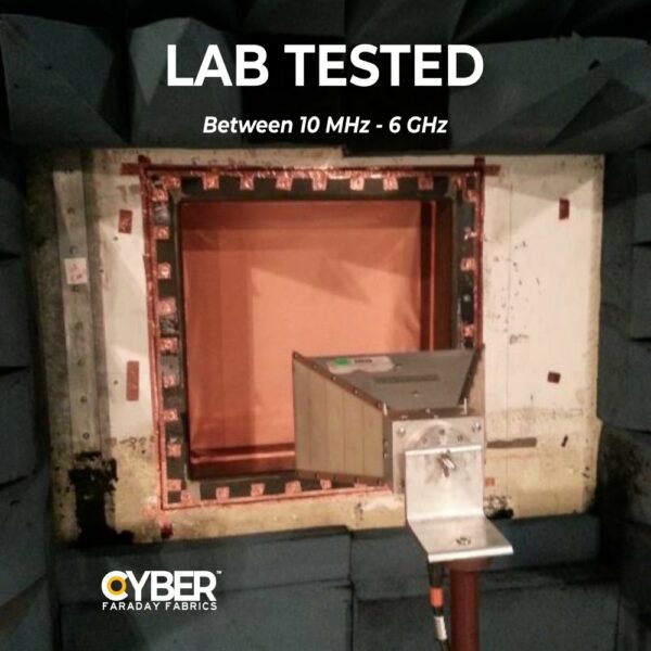 CYBER Faraday Fabric EMF RF Shielding Copper Fabric Roll 42.5" x 1'