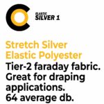 EMF RF Shielding Nickel Copper Rip-Stop Fabric Roll 42.5" x 1'