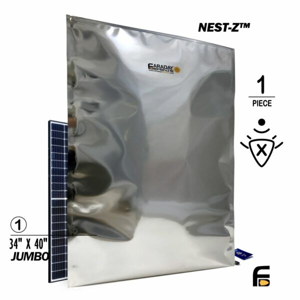 1pc 34x40 XXX-Large Heat Seal ESD/EMP 7.0mil Faraday Bag