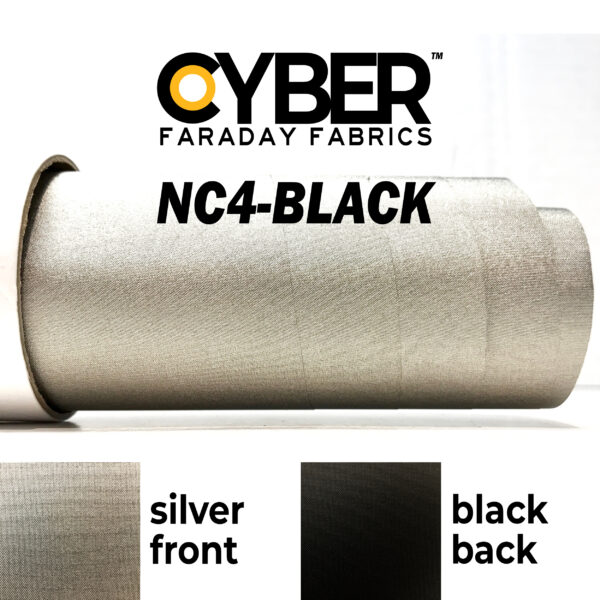 CYBER NC-BLACK Faraday Fabric EMF RF Shielding Black Fabric Roll - 50″ x 1′ - Image 8
