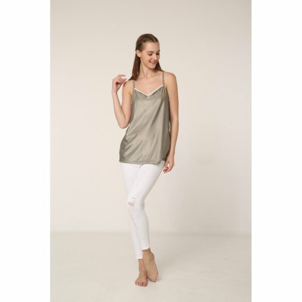 Anti Radiation Maternity Camisole White Trim