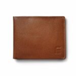 RFID Blocking Men's Bifold Wallet - Genuine Deluxe Camel Leather, ID Theft Protection