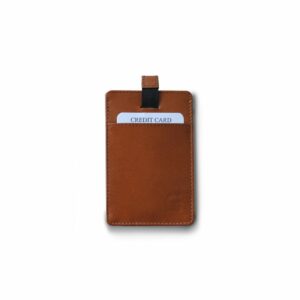 RFID Blocking Credit Card Holder Wallet - Genuine Camel Leather, ID Theft Protection