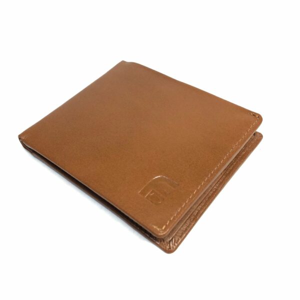 RFID Blocking Men's Bifold Wallet - Genuine Deluxe Camel Leather, ID Theft Protection