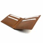 RFID Blocking Men's Bifold Wallet - Genuine Deluxe Camel Leather, ID Theft Protection