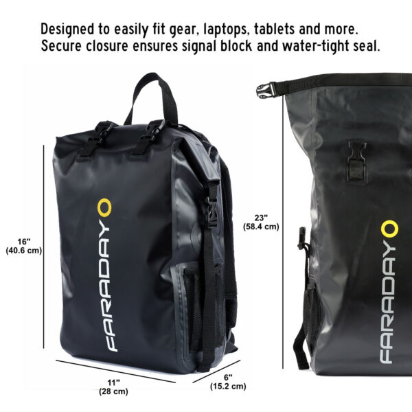 Faraday Dry Bag Backpack - Stealth Black - Image 6